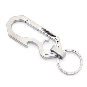 FEGVE チタンキーチェーン クイックリリースキーチェーン ウエスト吊り下げバックル EDCツール 男女兼用