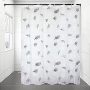 シャワーカーテン 120*180cm 半透明 防水 防カビ バスカーテン お風呂用カーテン ユニットバス 浴室 間仕切り 撥水 速乾 リング付き 取付