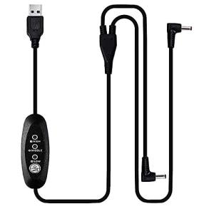 Smarkey 空調服 ケーブル単品 ジーベック空調服用 オプションパーツ  タイプC:スイッチ付き3段階風力調整USBケーブル （あらゆる空調服に対