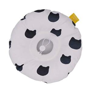 Komii 猫 小型犬 エリザベスカラー ソフトドーナツ型 かわいいアニマル柄 布製防水 軽量 傷口保護 傷舐め防止 引っ掻き防止 柔らかい 皮膚病