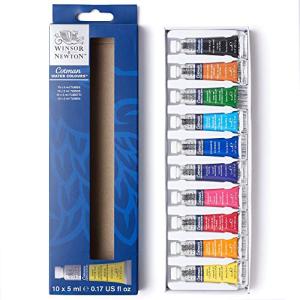 Winsor & Newton  水彩絵の具 コットマン ウォーターカラーペイント 絵の具セット 10本
