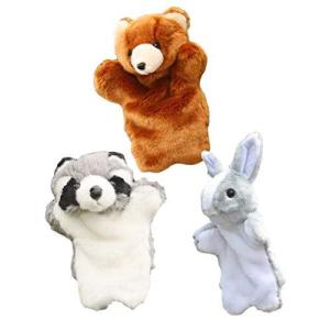 しあわせ倉庫 アニマル パペット ぬいぐるみ 人形 動物 オオカミ うさぎ など