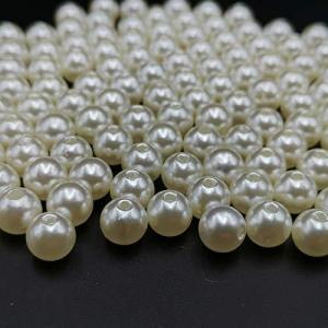 パール パーツ パールビーズ 樹脂パール ホワイト パール 8mm 約160個 両穴 ホワイト メガネチェーン マスクチ