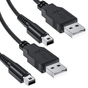 3DS 充電器 充電ケーブル 2本 USB電源コード 1.2m New3DS/