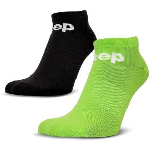 ゆうパケット StePオリジナル 2足組みアンクルソックス ブラック/ライム 2P SOCKS 【メンズ】 レディーズ 靴下 黒 緑