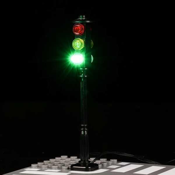 レゴシティシリーズブロック/ブロックセットモデル用LEDストリートトラフィックシグナル