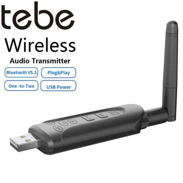 Tebe-Bluetooth 5.3 Aptx/aptx HD/llオーディオ送信機アダプター ワイ...
