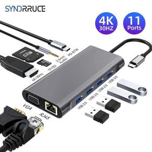 USBType-C to 4k HDMIハブ USB 3.0と互換性 多機能ドッキングステーション ...