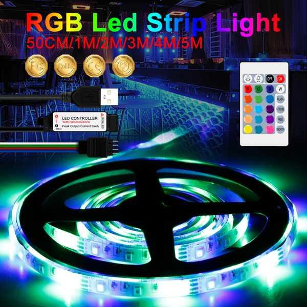 Led rgbストリップライト 防水 フレキシブル tv用 5v 0.5m 1m 2m 3m 4m ...