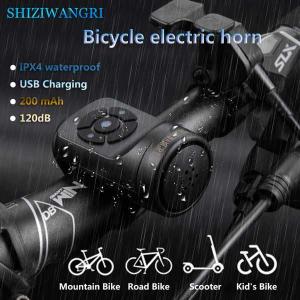 充電式自転車ベルSHIZIWANGRI-USB 電動ホーン 4つのサウンドモード マウンテンバイク ロードbmx警告ベル 120db｜sterham0021