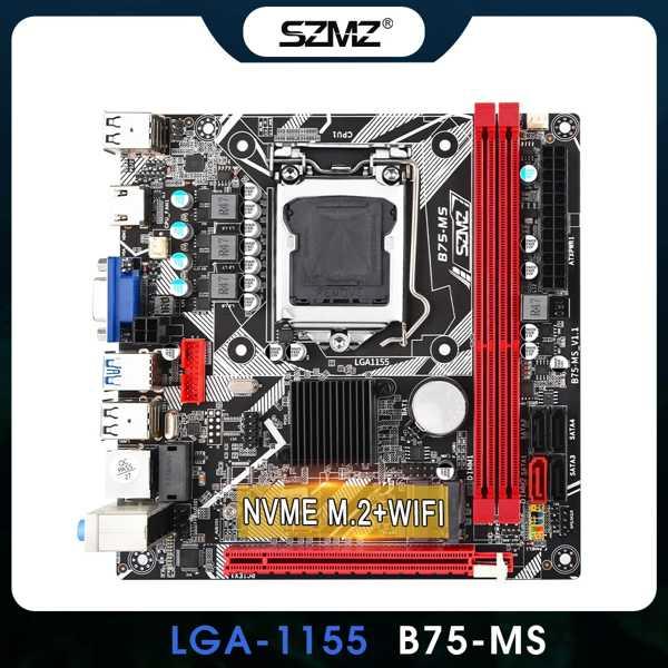 Szmz-デスクトップマザーボードb75itx PCコンポーネント LGA 1155互換 usb3....