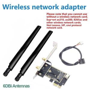 をpci expressのワイヤレスアダプタコンバータngff pcieアダプタM.2 M.2 wifi bluetoothカードインテルAX210 AX200 9260 8265 8260｜sterham0021