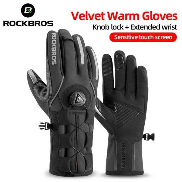 Rockbros-反射性 防水性 ポリウレタン 暖かいアウトドアスポーツ用のオートバイ用手袋