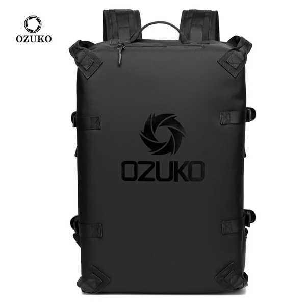 Ozuko-男性用防水バックパック 15.6インチオートバイバックパック ラップトップに適した防水ト...