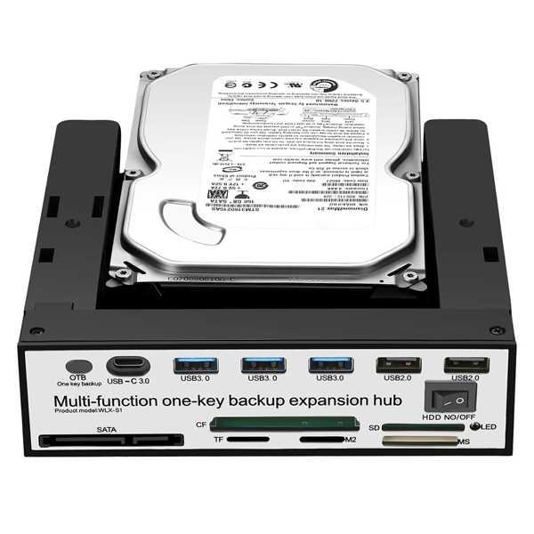 SATAHDDを搭載した5.25インチ外付けハードディスクドライブ 拡張機能 USBハブ 3 USB...