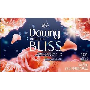 Downy ダウニー アンバーブロッサム シート 105シート(乾燥機用柔軟仕上シート)｜sterham0021