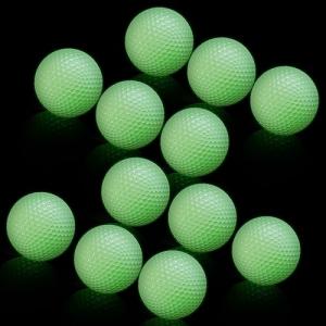 MITUKE ナイトゴルフボール 蛍光ゴルフボール 2021年新型ゴルフ練習ボール ゴルフぼーる ナイターゴルフ 蛍光色 12個入り