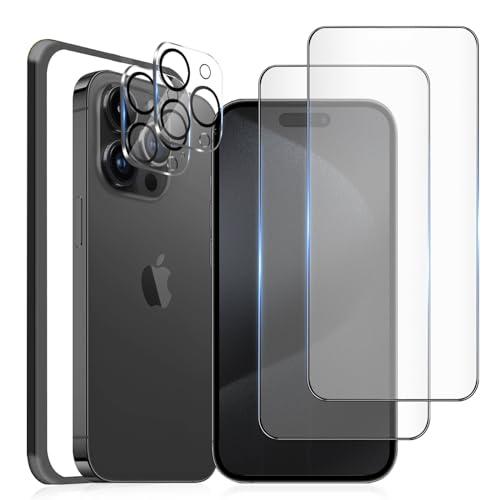 ゲームに最適  iphone15Pro 保護フィルム さらさら［2枚］iPhone15Pro カメラ...