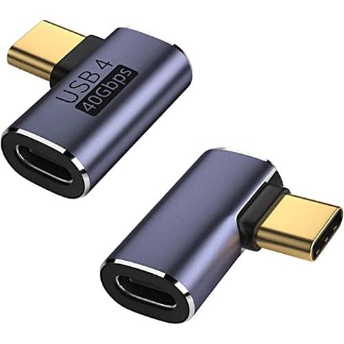 JANMMDEG USB 4 Type C変換アダプタ、オス転メス2個入、USB 4.0高速充電PD...