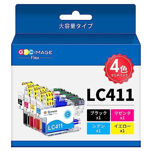 番号区別は不要 GPC Image Flex LC411 LC411-4PK ブラザー 用 インク ...