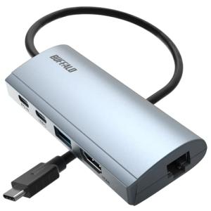 バッファロー ドッキングステーション 5-in-1 USB Type-C PD HDMI LANポート USB 3.2 (Gen 1) 85W Power delivery シルバー LUD-U3-CGHDSV/N｜sterham0021