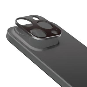 エレコム iPhone15 Pro / 15 Pro Max カメラレンズフレーム レンズ周りを保護 アルミフレーム ブラック PM-A23CFLLP2BK
