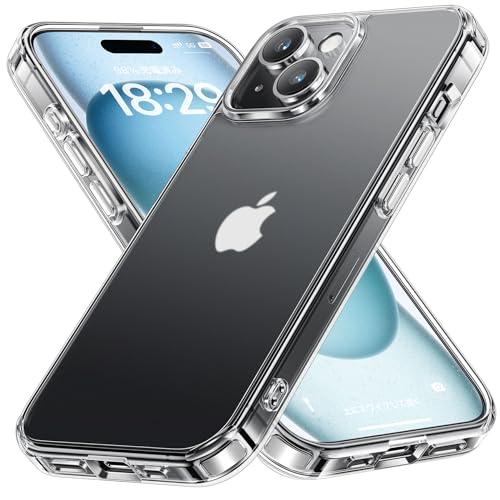 NIMASO ケース iPhone15Plus用 スマホケース 保護 黄変にくい 半透明 マット 仕...