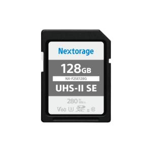 Nextorage ネクストレージ 国内メーカー 128GB UHS-II V60 SDXCメモリーカード F2SEシリーズ 4K 最大読み出し速度280MB/s 最大書き込み速度100MB/s メーカー5年