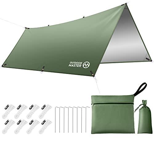 OUTDOORMASTER防水タープ テント キャンプ タープ 日除け 遮熱 遮光 軽量 UPF50...