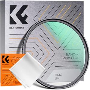 K&F Concept 58mm MCUVフィルター レンズ保護フィルター 高透過率 18層コーティング 紫外線カット 光学ガラス 薄枠 レンズ保護用 1枚クリーニングクロス付属｜sterham0021