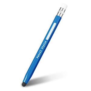 エレコム タッチペン 持ちやすい鉛筆型   スマホ/タブレット 対応   シリコン ブルー P-TPENBU｜sterham0021