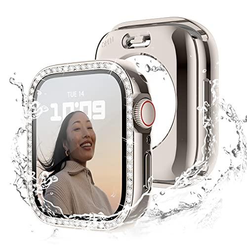 「360度防水設計」Recoppa コンパチブル Apple Watch ケース 41mm キラキラ...