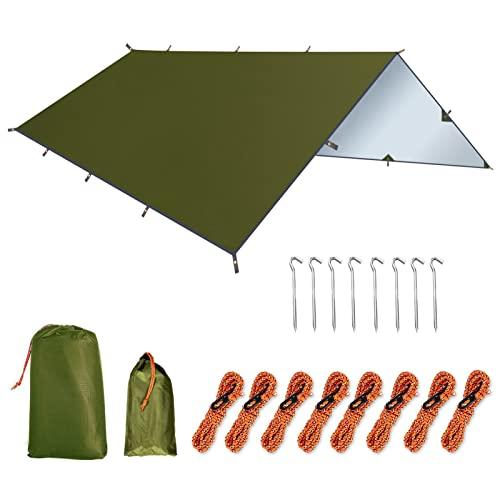 Unigear 防水タープ キャンプ タープ テント 軽量 日除け 高耐水加工 紫外線カット 遮熱 ...