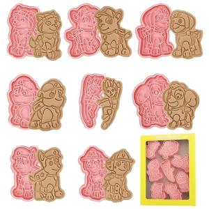 漫画のビスケット型 かわいいビスケットのベーキング用品 アンパンマン クッキー型 パウ パトロールクッキー型 家庭用製菓ビスケット型 8PCSクッキーモールド 3D