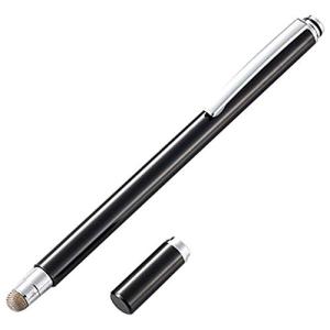 エレコム タッチペン スタイラスペン  導電繊維タイプ (マグネットキャップタイプ)  (交換ペン先付) ブラック P-TPMCF01BK