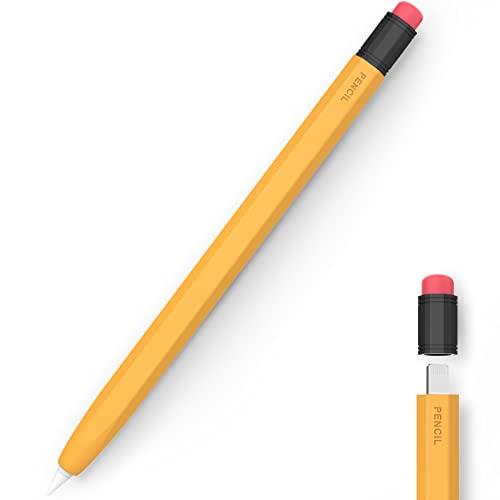 AhaStyle Apple Pencil 第一世代用シリコン保護ケース 鉛筆レトロデザイン 柔らか...