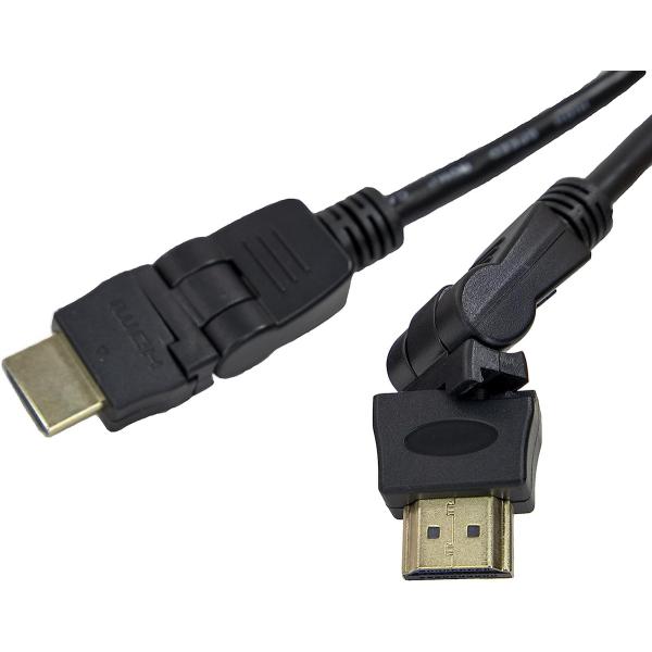 HDMI ケーブル 2m 差込プラグが前後左右に曲がる 4K対応 ver1.4 壁掛けテレビなど隙間...