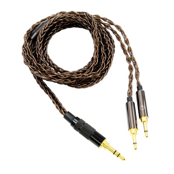 8芯 ヘッドホンケーブル 1.2m ブラウン 2.5mm×2 → 3.5mm SW-HP20 SW-...