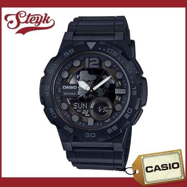 CASIO AEQ-100W-1B  カシオ 腕時計 チープカシオ アナデジ  メンズ