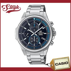 CASIO EFR-S572D-1A カシオ 腕時計 アナログ EDIFICE エディフィス メンズ ブラック シルバー ブルー｜steyk