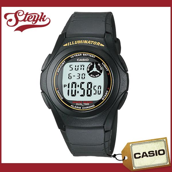 CASIO F-200W-9A カシオ 腕時計 デジタル スタンダード メンズ ブラック シルバー