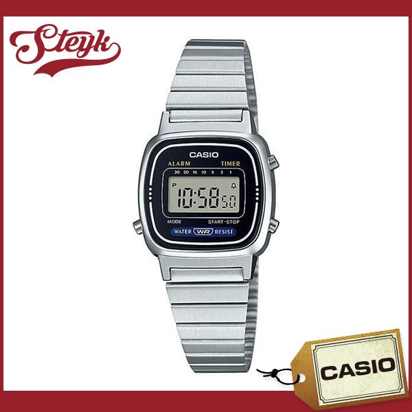 CASIO LA-670WA-1 カシオ 腕時計 デジタル スタンダード メンズ ブラック シルバー