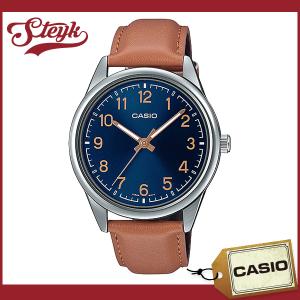 CASIO MTP-V005L-2B4 カシオ 腕時計 アナログ  メンズ ネイビー ブラウン｜steyk