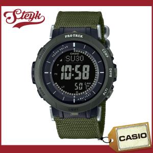 CASIO PRG-30B-3 カシオ 腕時計 デジタル PRO TREK ソーラー レディース メンズ ブラック カーキ｜steyk