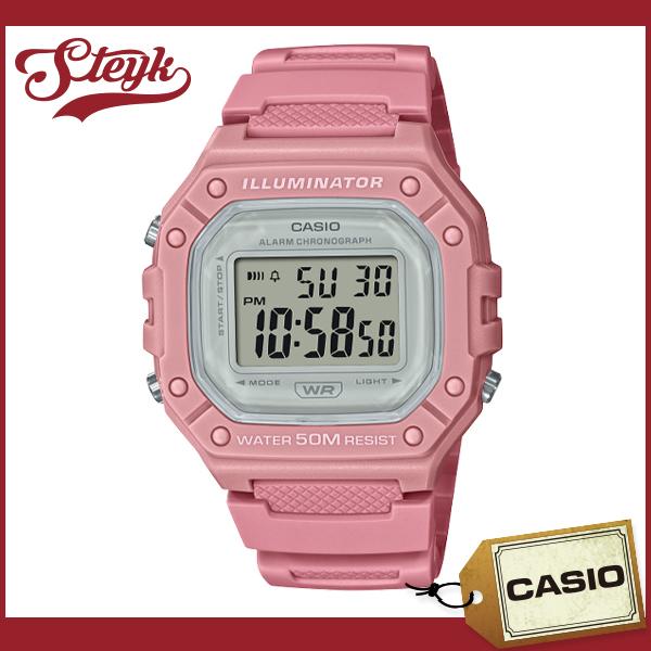 CASIO W-218HC-4A カシオ 腕時計 デジタル スタンダード キッズ ピンク