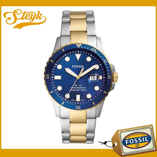 FOSSIL FS5742 フォッシル 腕時計 アナログ FB-01 メンズ ブルー ゴールド シル...