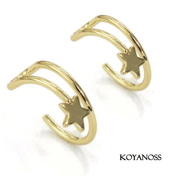 14Kコーティング イヤーカフ 1ペア（2個） ニッケルフリー 金属アレルギー対応 シンプル 205