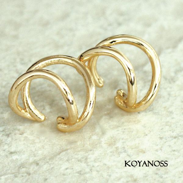 14Kコーティング イヤーカフ 1ペア（2個） ニッケルフリー 金属アレルギー対応 シンプル 209