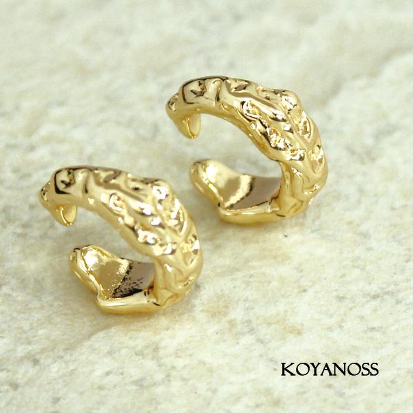 14Kコーティング イヤーカフ 1ペア（2個）ニッケルフリー 金属アレルギー対応 重厚 シンプル 2...