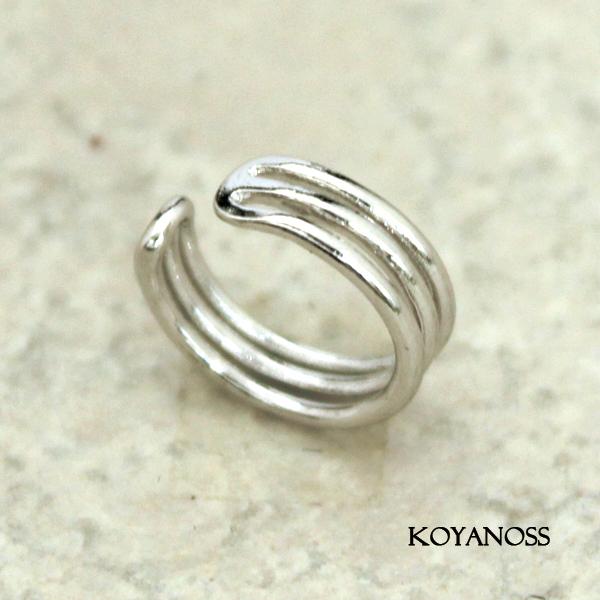 イヤーカフ 1個 片耳用 ニッケルフリー 金属アレルギー対応 シンプル シルバー色 218